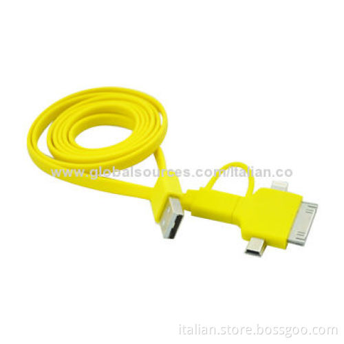 High-quality Replaceable Connector TPE Cable for iPhone 4, 5, Samsung, OEM Orders Welcomed